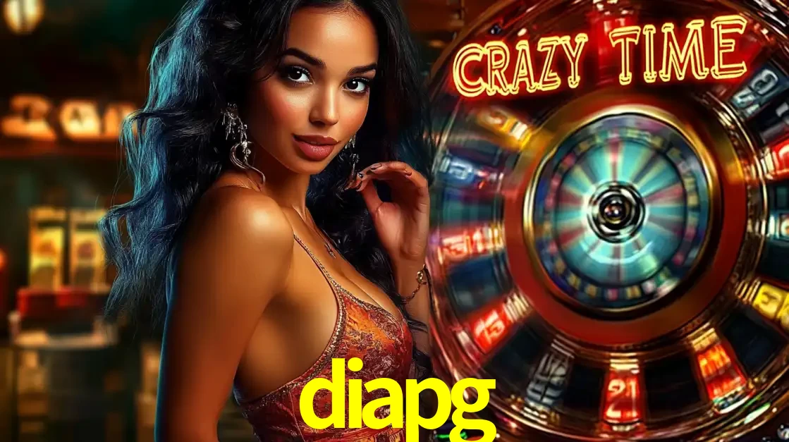 Mulher elegante ao lado da vibrante roda da fortuna do jogo de cassino ao vivo Crazy Time, um dos game shows mais populares e cheios de prêmios do diapg.